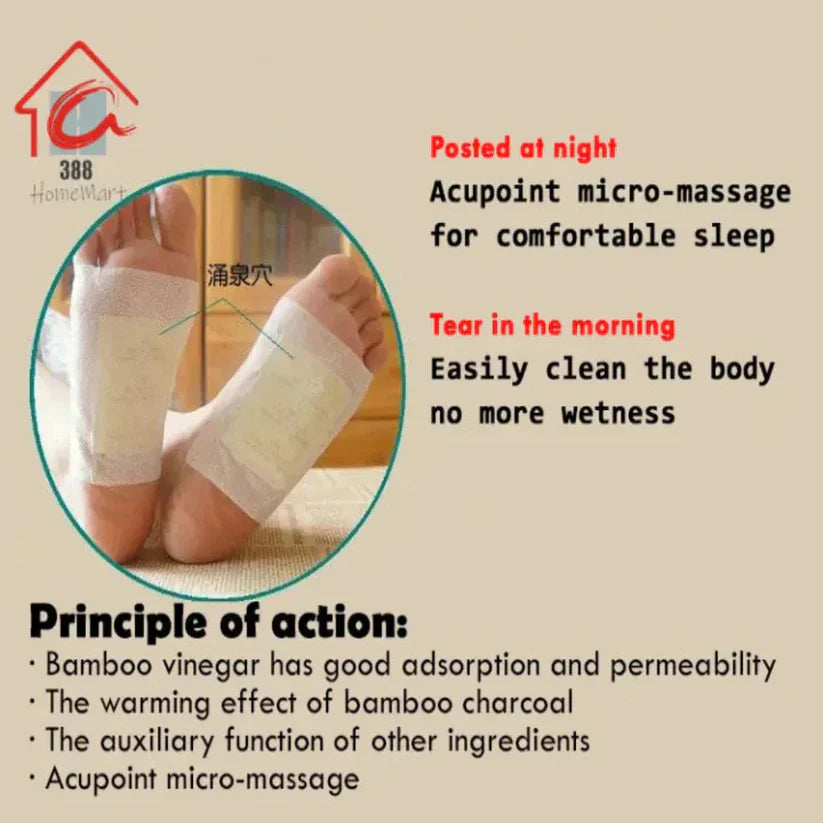 100% Merbal & Gentle Ingredient Detox Foot Patch (Buy 10 Get 10 Free)