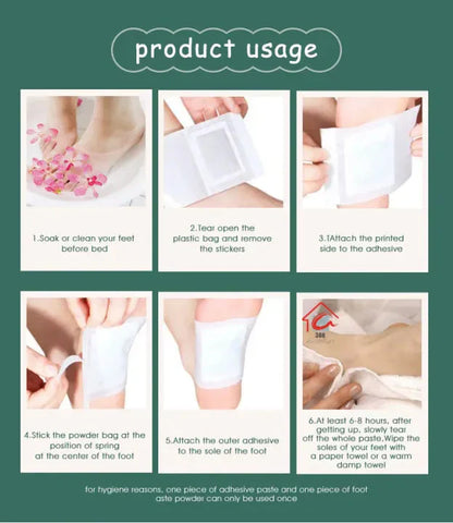 100% Merbal & Gentle Ingredient Detox Foot Patch (Buy 10 Get 10 Free)